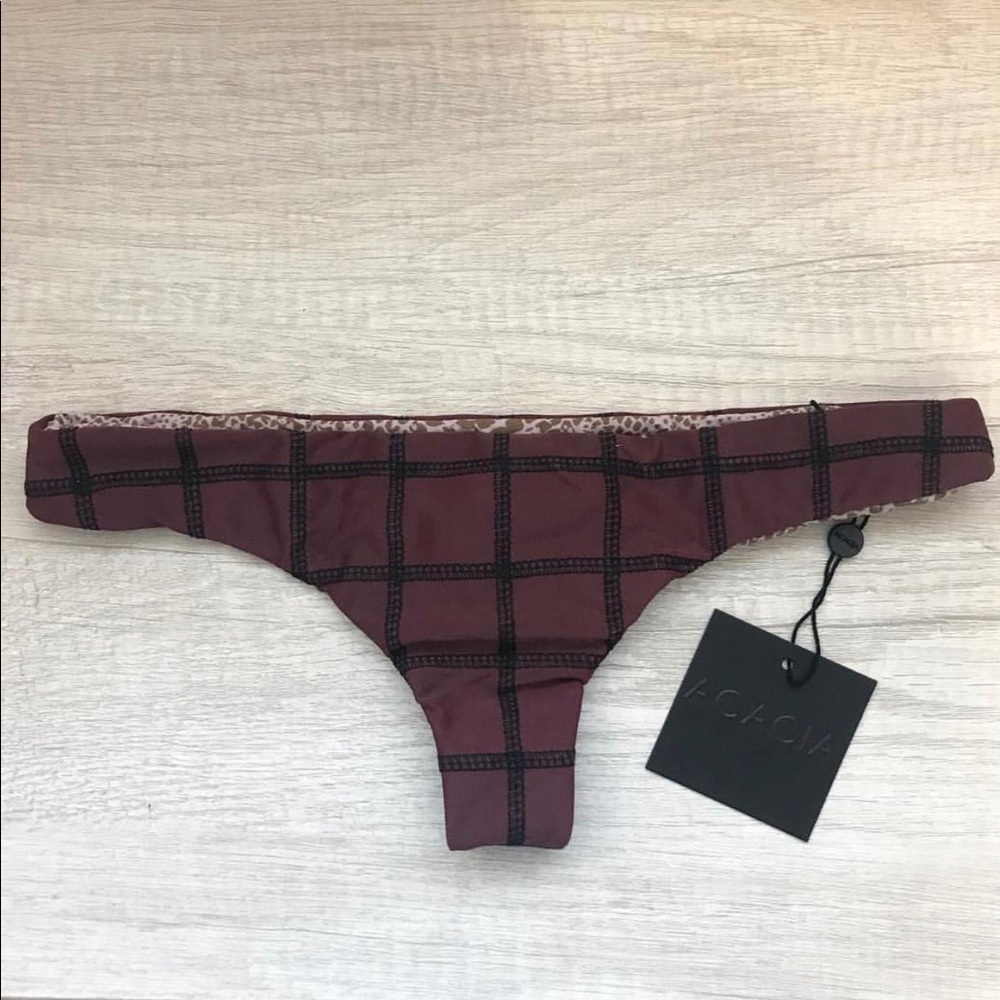 Acacia Swimwear. Hookipa Stitch bottom in Merlot.